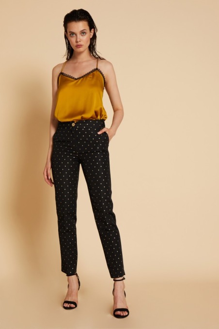 Pantalon Deneuve negro corazones