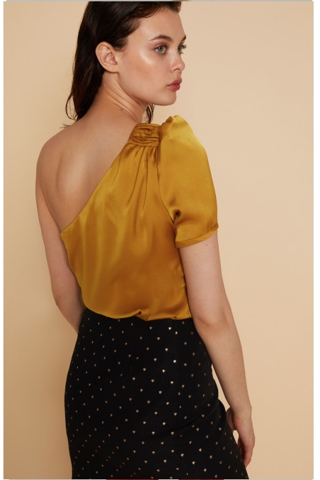 Falda Deneuve negra corazones