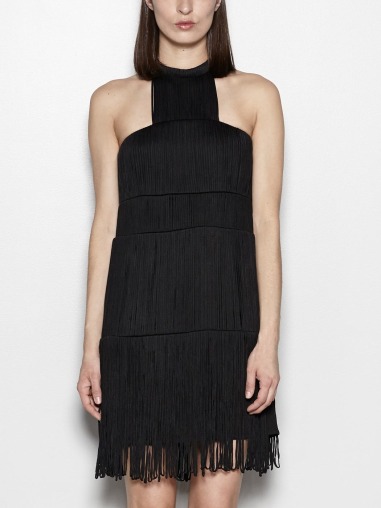 Vestido halter con flecos  VES.1064.695