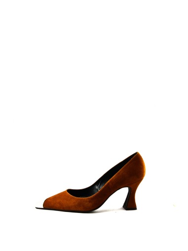 Zapato ezzio 51659-3 ante brandy punta platino | Ezzio