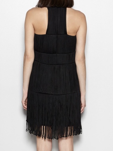 Vestido halter con flecos  VES.1064.695