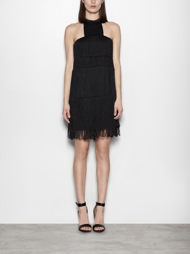 Vestido halter con flecos  VES.1064.695