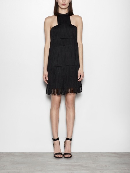 Vestido halter con flecos  VES.1064.695