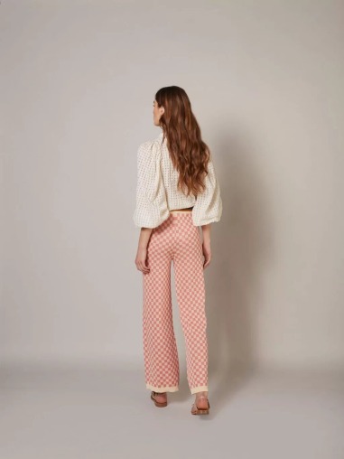 Pantalón cuadros rosa 2155-746 | IS COMING