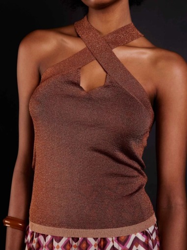 Top cruzado lurex cobre 7104-664 | IS COMING