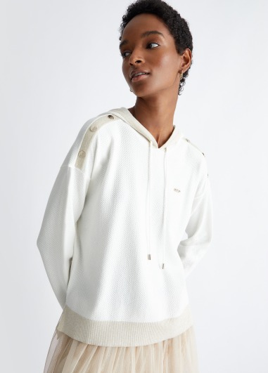 Sudadera de punto con capucha TA4050 | LIU JO