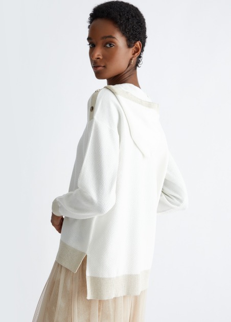 Sudadera de punto con capucha TA4050 | LIU JO