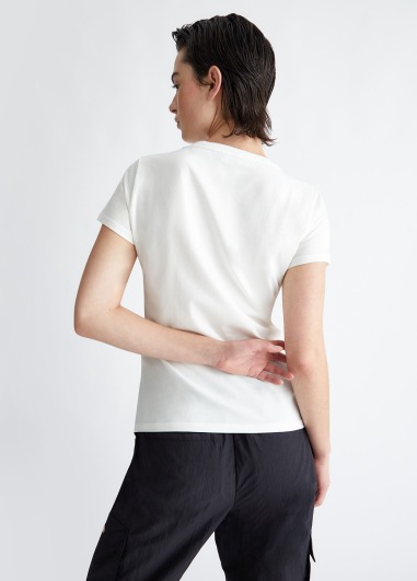 Camiseta con estrella y logotipo TA4136 | LIU JO