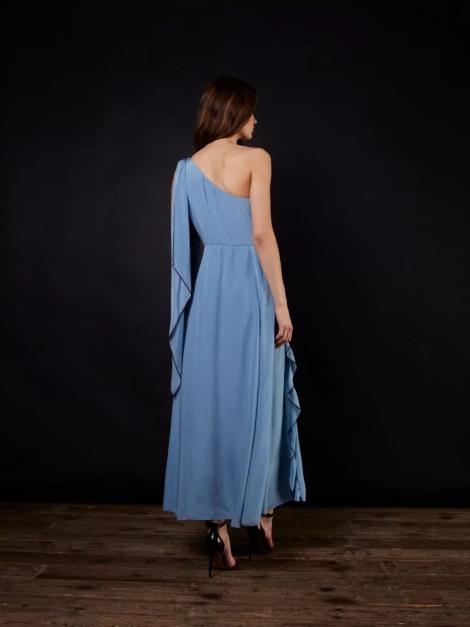 Vestido asimétrico azul 5344-427 | IS COMING 2