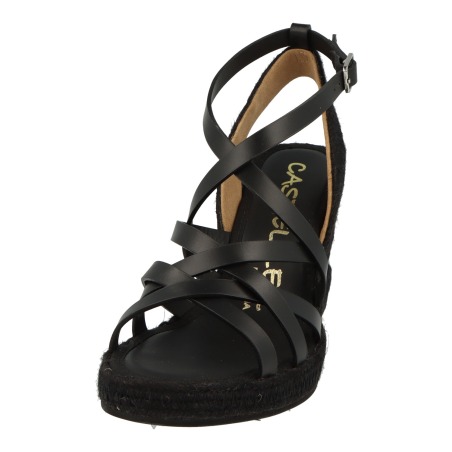 Cuña yute 888 piel negro | Casteller