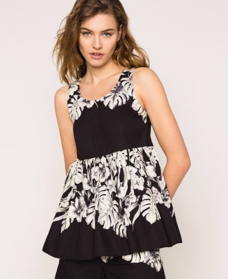 Top popelina  flores 2310