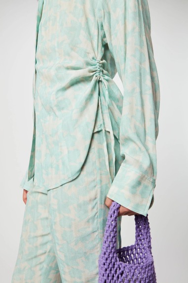 Camisa viscosa y crepe estampada C134 Isabelle Blanche | ISABELLE B...