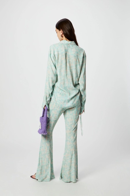 Pantalon viscosa y crepe estampado P084 | ISABELLE BLANCHE