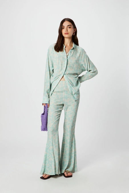 Pantalon viscosa y crepe estampado P084 | ISABELLE BLANCHE