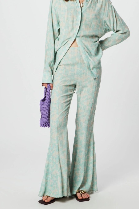 Pantalon viscosa y crepe estampado P084 | ISABELLE BLANCHE