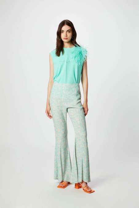 Pantalon viscosa y crepe estampado P084 | ISABELLE BLANCHE