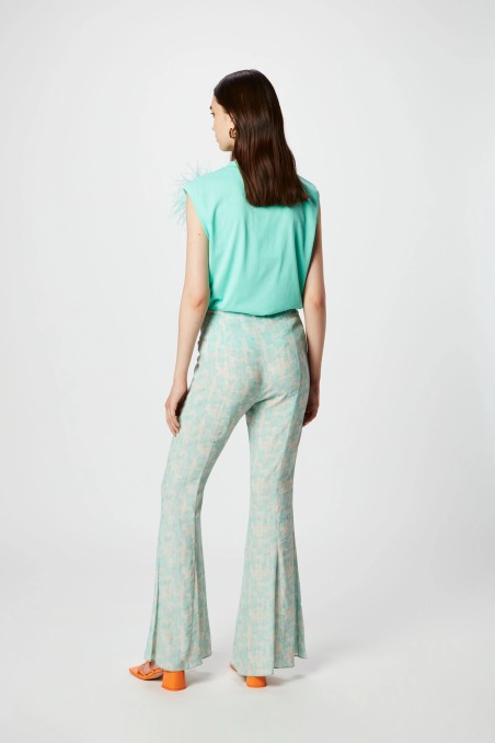 Pantalon viscosa y crepe estampado P084 | ISABELLE BLANCHE