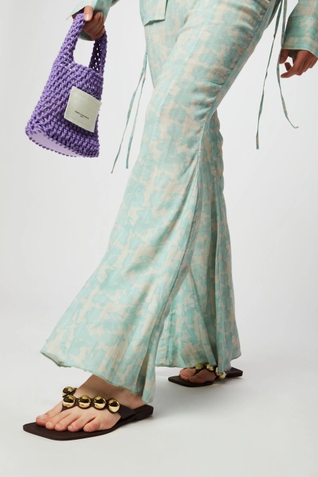 Pantalon viscosa y crepe estampado P084 | ISABELLE BLANCHE