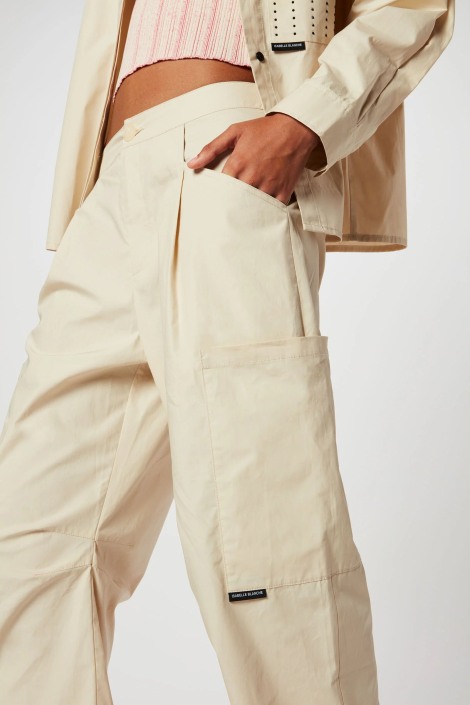 Pantalon popelin con bolsillos P073 | ISABELLE BLANCHE
