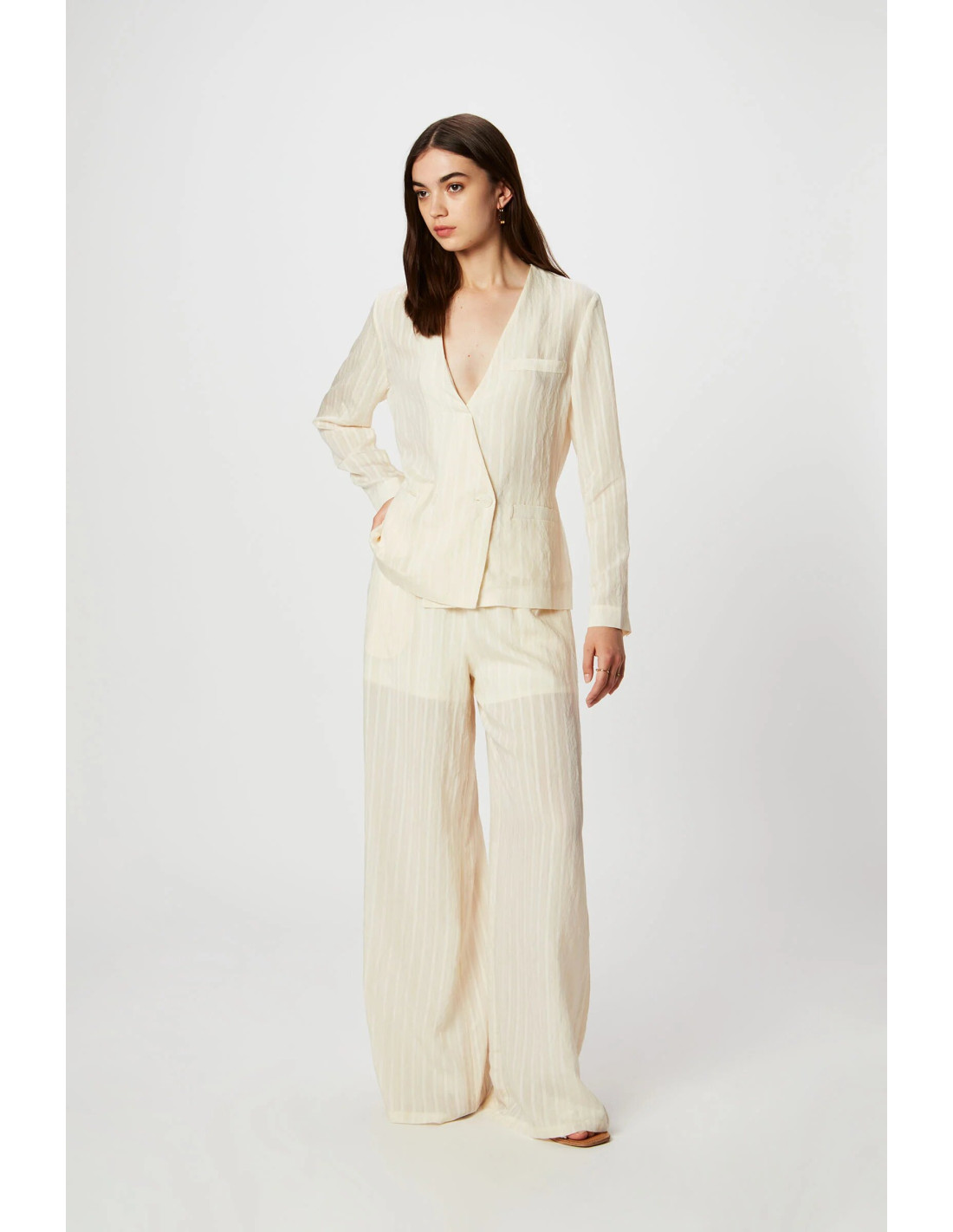Pantalon con cirturon de cordon P088 Isabelle Blanch