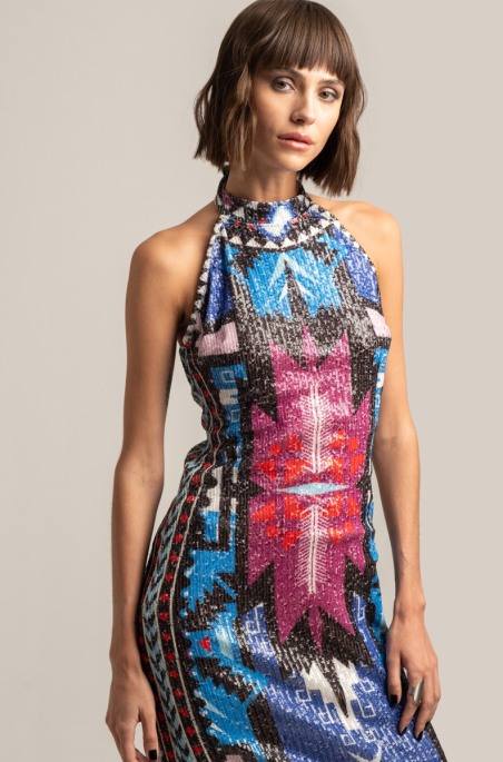 REICARNATION SEQUIN LONG DRESS 922 | PEACE AND CHAOS