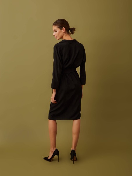 Vestido midi jacquard negro 1062-108  BuyBack (€49.50)