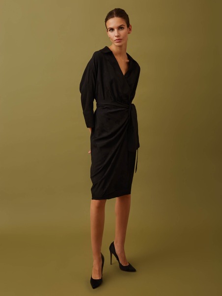 Vestido midi jacquard negro 1062-108  BuyBack (€49.50)