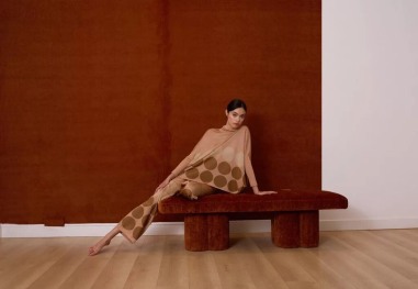 Pantalón de lurex rosa con lunares 6335 | IS COMING