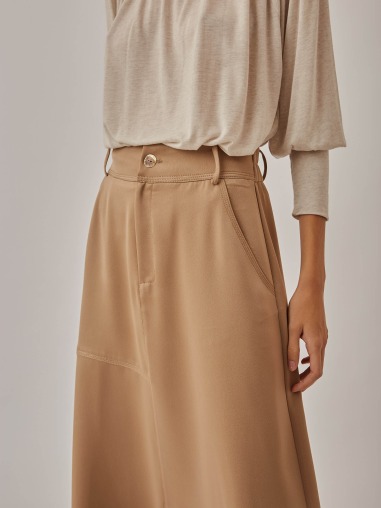 Falda midi de satén beige 1002-101 BuyBack (€30.00)