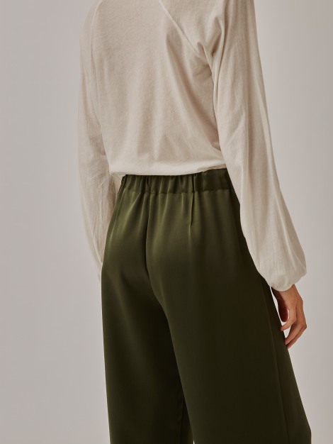 Pantalón palazzo satén kaki 1001-101 BuyBack (€30.00) 2