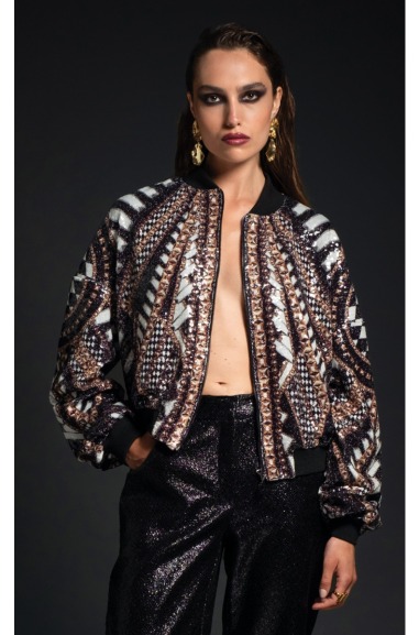 ABUNDANCE BOMBER - Sequin w24808 | PEACE AND CHAOS