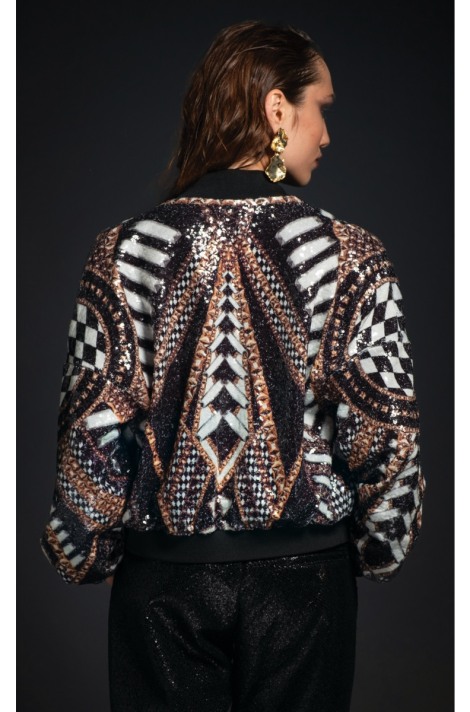 ABUNDANCE BOMBER - Sequin w24808 | PEACE AND CHAOS 2