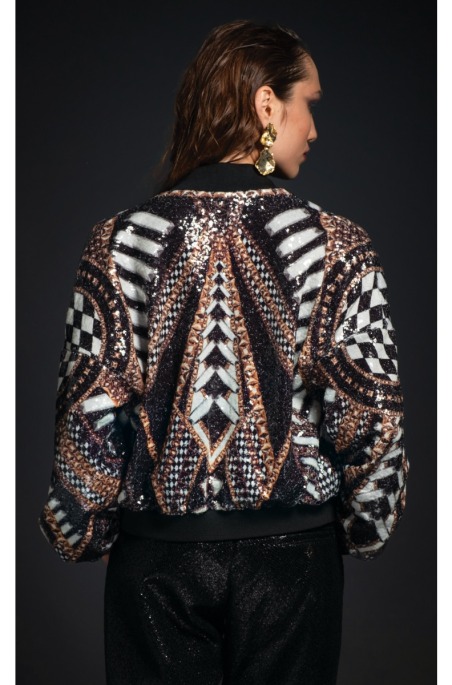 ABUNDANCE BOMBER - Sequin w24808 | PEACE AND CHAOS