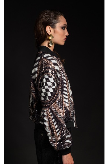 ABUNDANCE BOMBER - Sequin w24808 | PEACE AND CHAOS