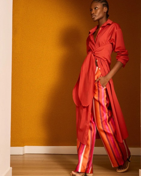 Vestido camisero de popelín teja Iscoming 6216 | IS COMING