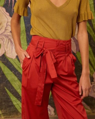 Pantalón popelín teja 6215 Iscoming | IS COMING