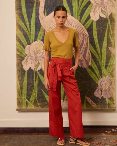 Pantalón popelín teja 6215 Iscoming | IS COMING