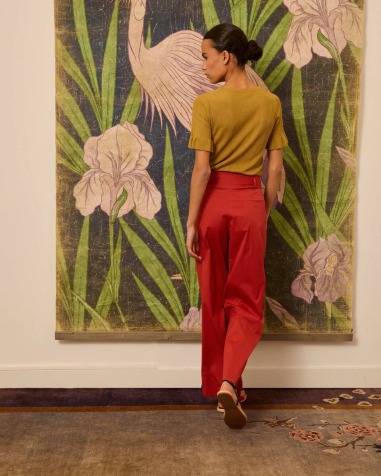 Pantalón popelín teja 6215 Iscoming | IS COMING