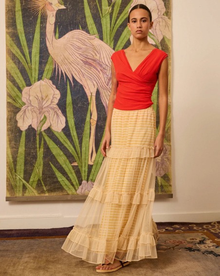 Top frunces coral 2162 Iscoming | IS COMING