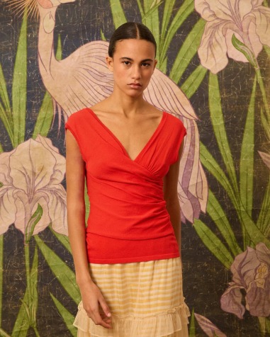 Top frunces coral 2162 Iscoming | IS COMING