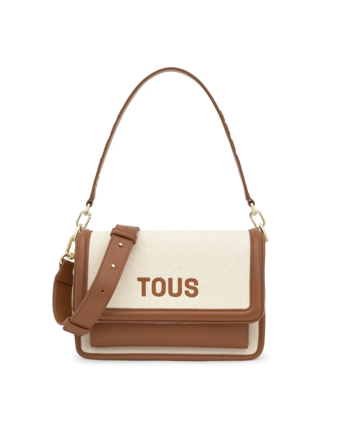 Bandolera mediana camel Audree Canvas