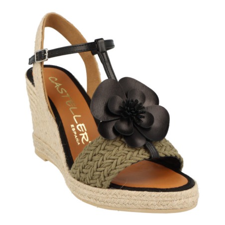 Cuña Casteller 931/ Trenza Kaki – Tibet Negro | Casteller
