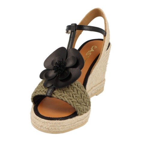 Cuña Casteller 931/ Trenza Kaki – Tibet Negro | Casteller