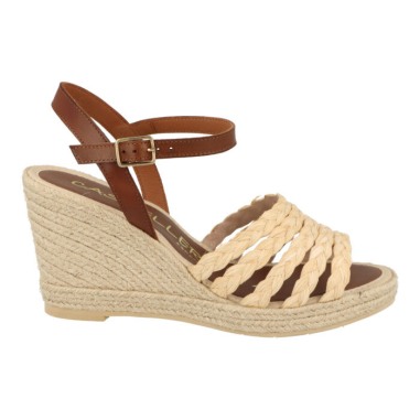 Cuña Casteller 941 / Rafia Vison – Vaqueta Nuez | Casteller