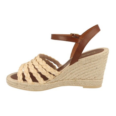 Cuña Casteller 941 / Rafia Vison – Vaqueta Nuez | Casteller 2