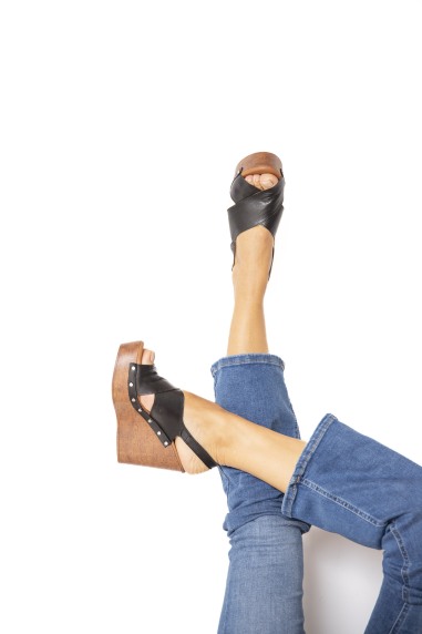 Cuña Nemonic 2441 piel negra | Nemonic