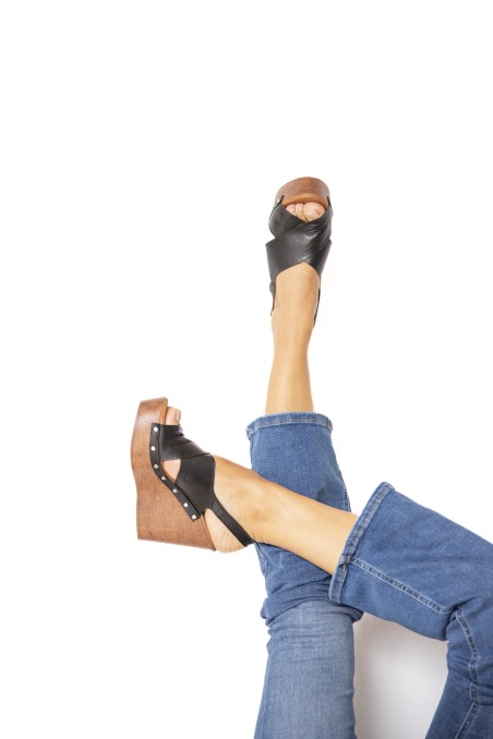 Cuña Nemonic 2441 piel negra | Nemonic