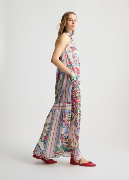 Vestido largo de raso wa5393 | LIU JO