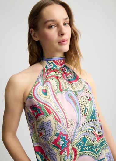 Vestido largo de raso wa5393 | LIU JO