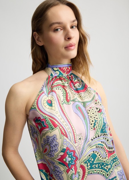 Vestido largo de raso wa5393 | LIU JO